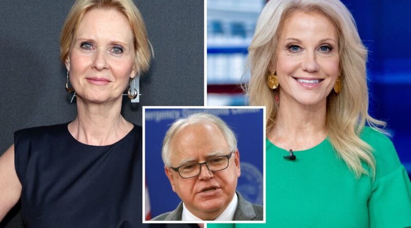 Cynthia Nixon, Kellyanne Conway and Tim Walz